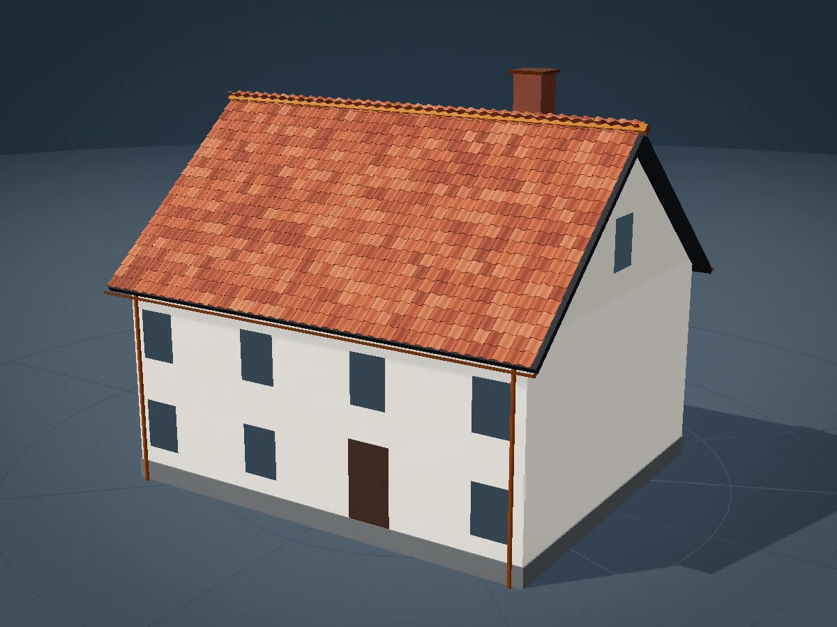 Einfamilienhaus mit roten Tonziegeln