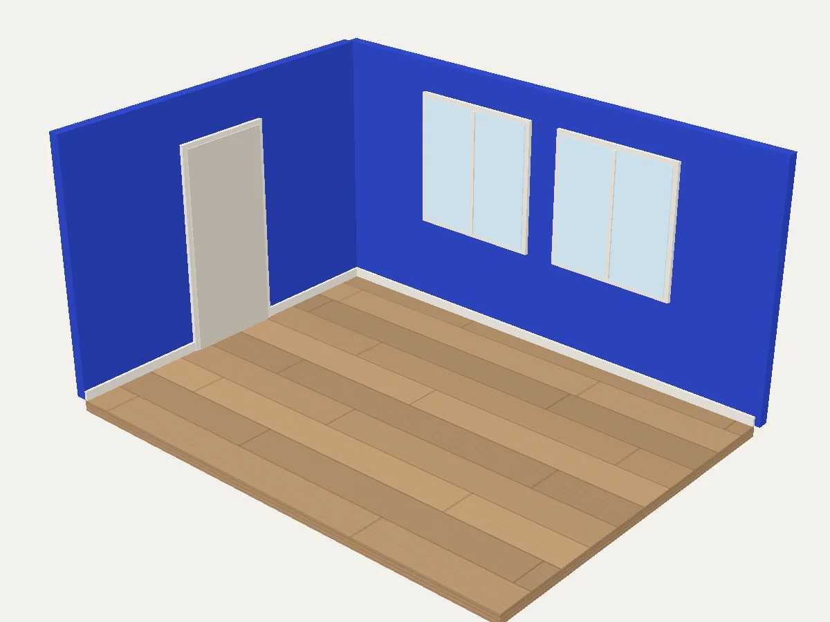 Kinderzimmer mit kobaltblauen Wänden